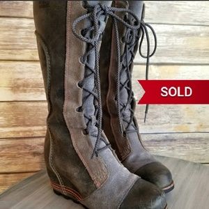 Sorel Cate the Great Tall Wedge Laceup Joan Boot 8